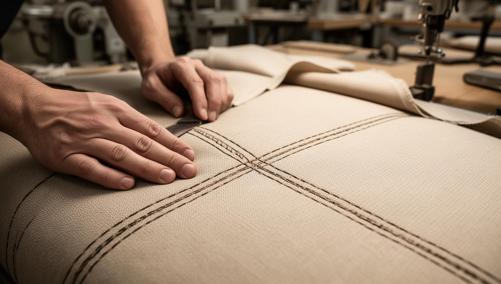 Upholstery detail from MOLM production